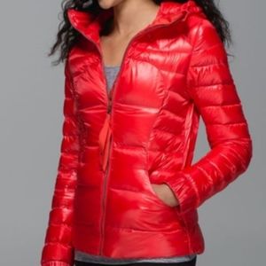 Lululemon Fluffin Awesome Down Puffer Jacket in Alarming Red